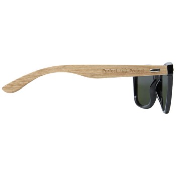 Occhiali da sole Hiru con lenti polarizzate e specchiate in PET riciclato/legno con confezione regalo