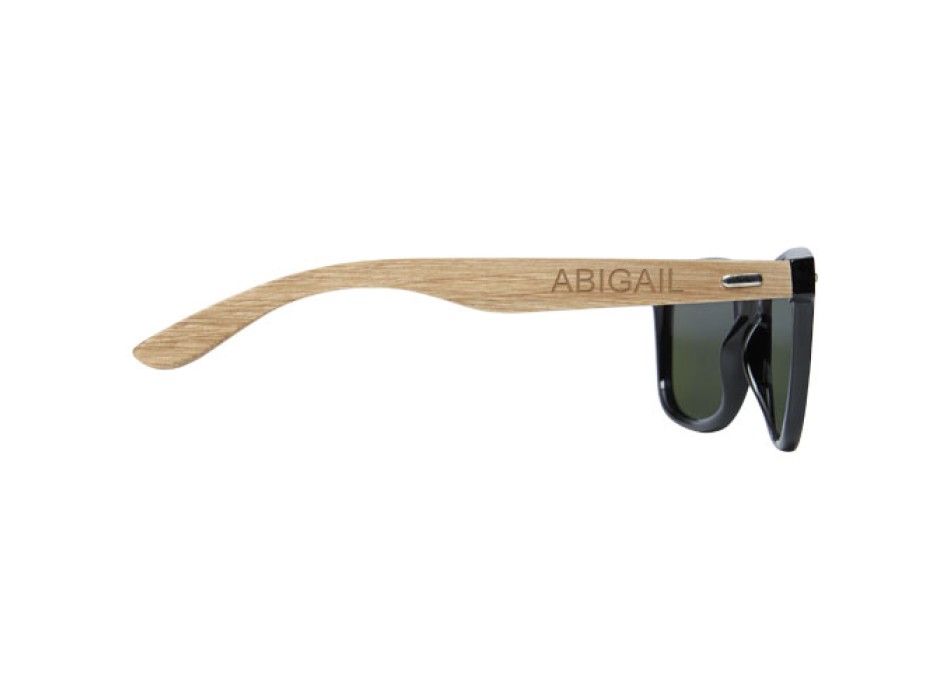 Occhiali da sole Hiru con lenti polarizzate e specchiate in PET riciclato/legno con confezione regalo