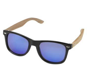 Occhiali da sole Hiru con lenti polarizzate e specchiate in PET riciclato/legno con confezione regalo