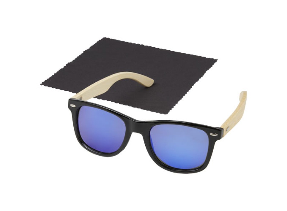 Occhiali da sole Taiyō con lenti polarizzate a specchio in rPET/bambù con confezione regalo