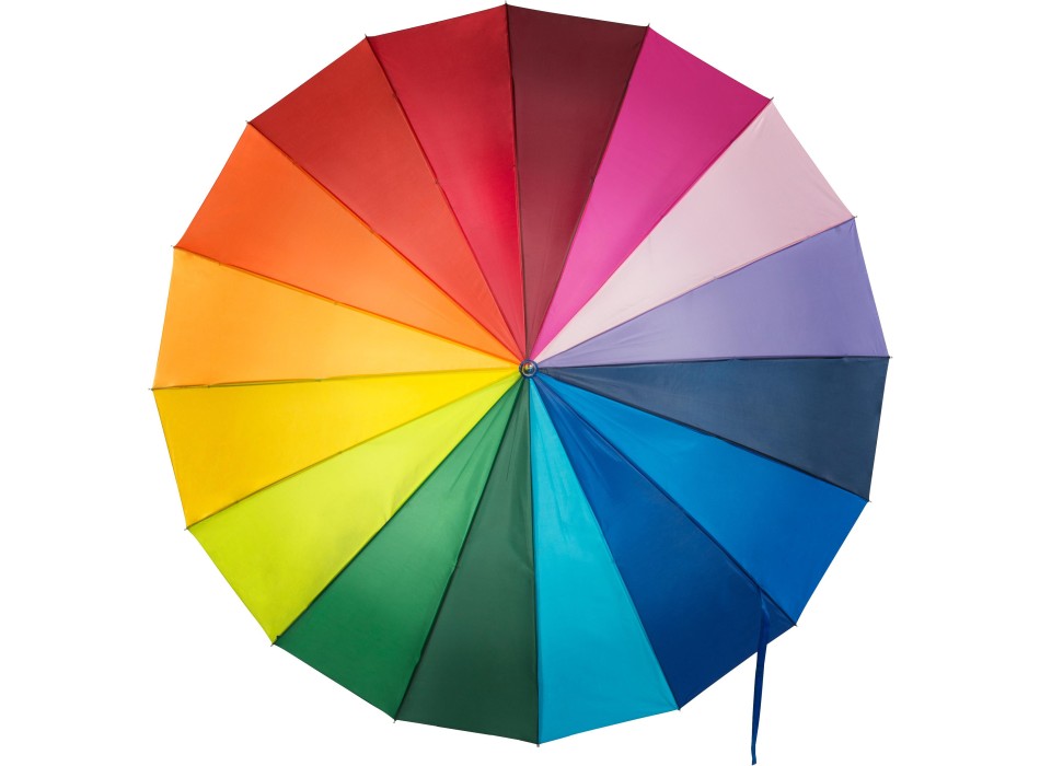 Ombrello arcobaleno 16 pannelli, in poliestere 190 T Haya