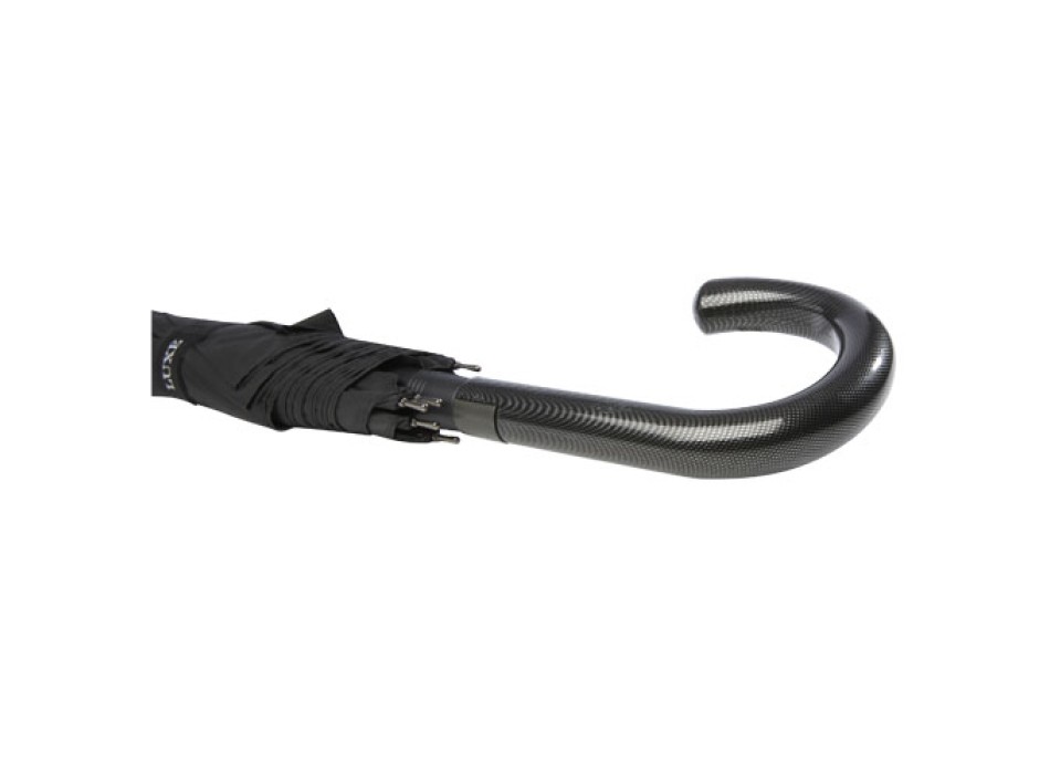 Ombrello da 23" con apertura automatica, finitura carbon look e impugnatura arcuata Fontana