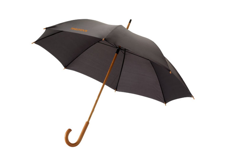 Ombrello Jova da 23" con manico e asta in legno