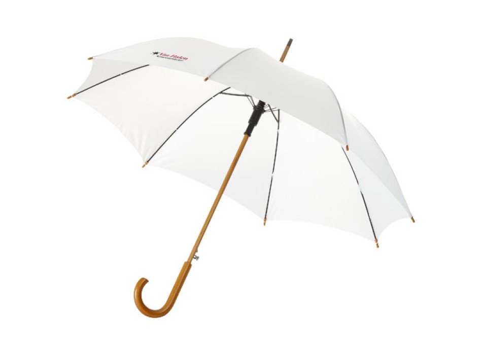 Ombrello Kyle da 23'' con apertura automatica, manico e asta in legno