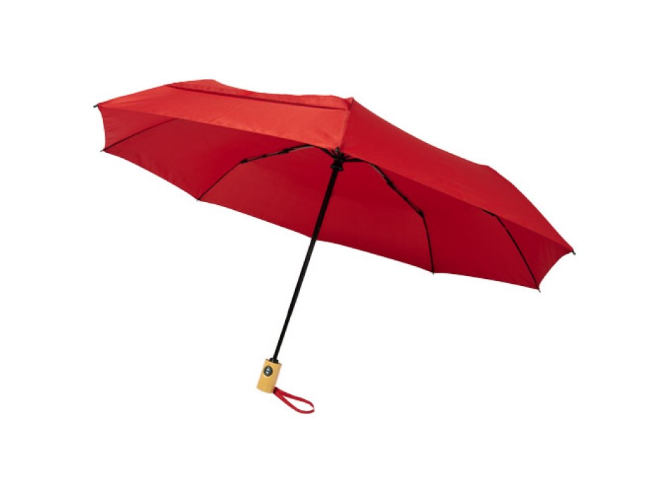 Ombrello pieghevole Bo da 21" ad apertura/chiusura automatica in PET riciclato