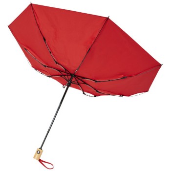 Ombrello pieghevole Bo da 21" ad apertura/chiusura automatica in PET riciclato