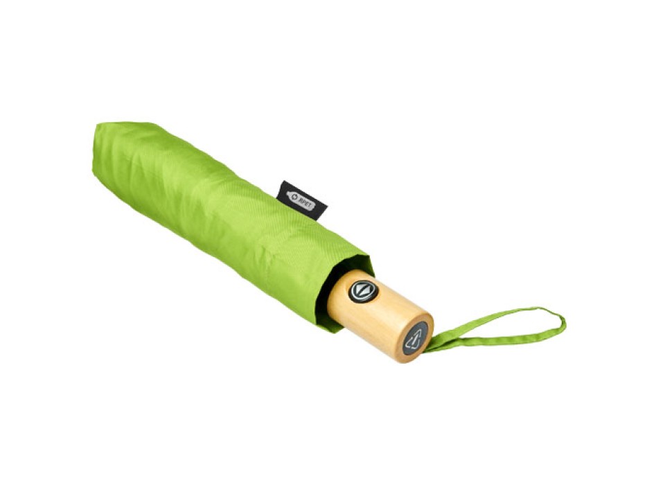 Ombrello pieghevole Bo da 21" ad apertura/chiusura automatica in PET riciclato