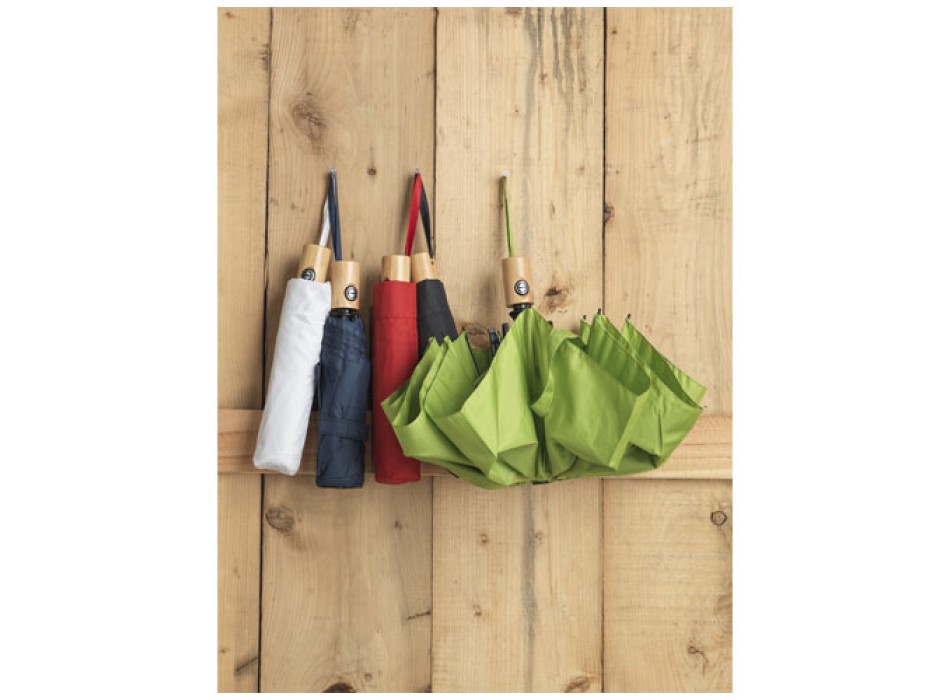 Ombrello pieghevole Bo da 21" ad apertura/chiusura automatica in PET riciclato