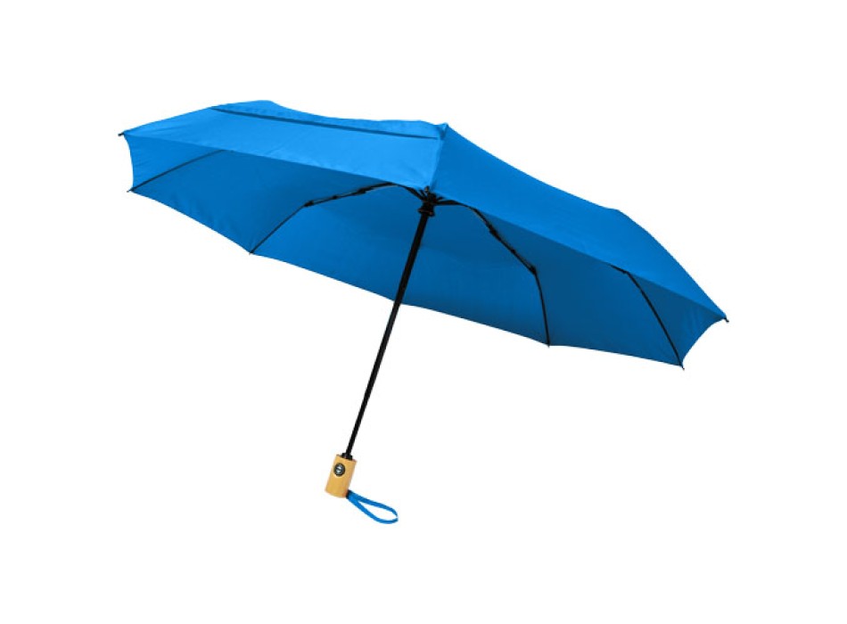 Ombrello pieghevole Bo da 21" ad apertura/chiusura automatica in PET riciclato