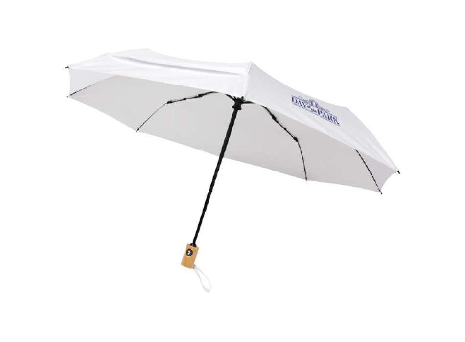 Ombrello pieghevole Bo da 21" ad apertura/chiusura automatica in PET riciclato