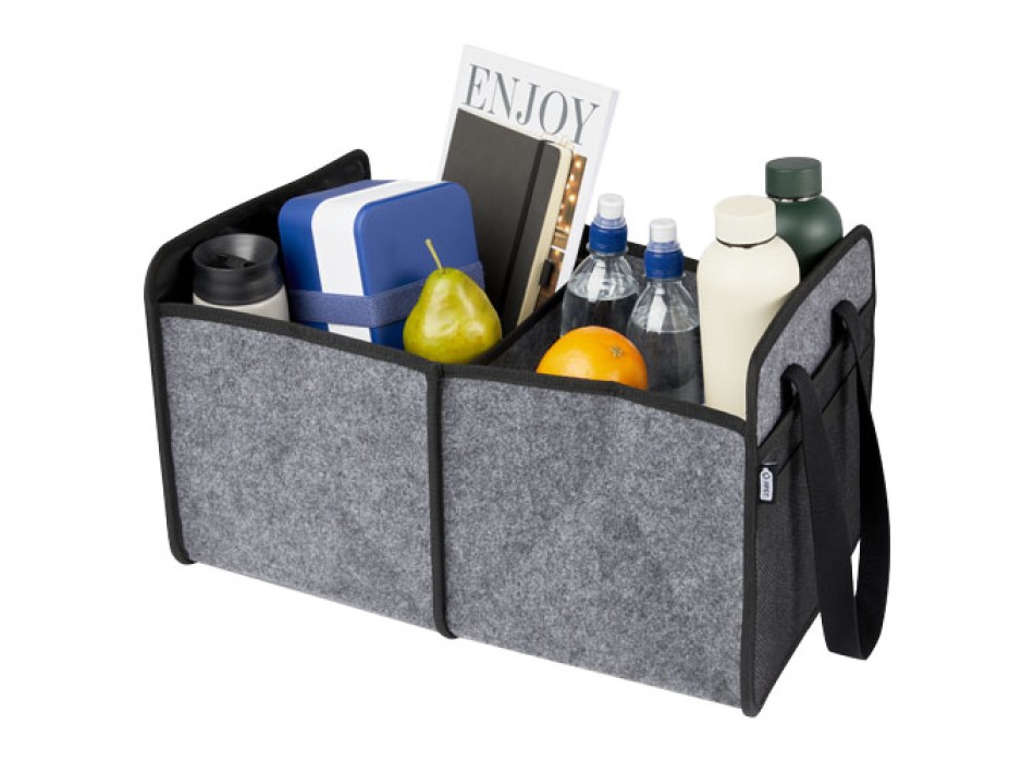 Organizer pieghevole per auto in feltro riciclato certificato GRS Felta