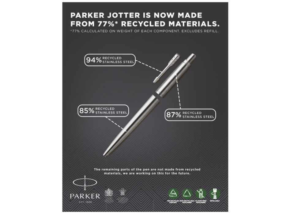 Parker penna a sfera Jotter (inchiostro nero)
