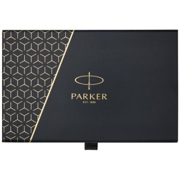 Parker set penna a sfera e penna roller acromatiche in confezione regalo IM (inchiostro nero/blu)