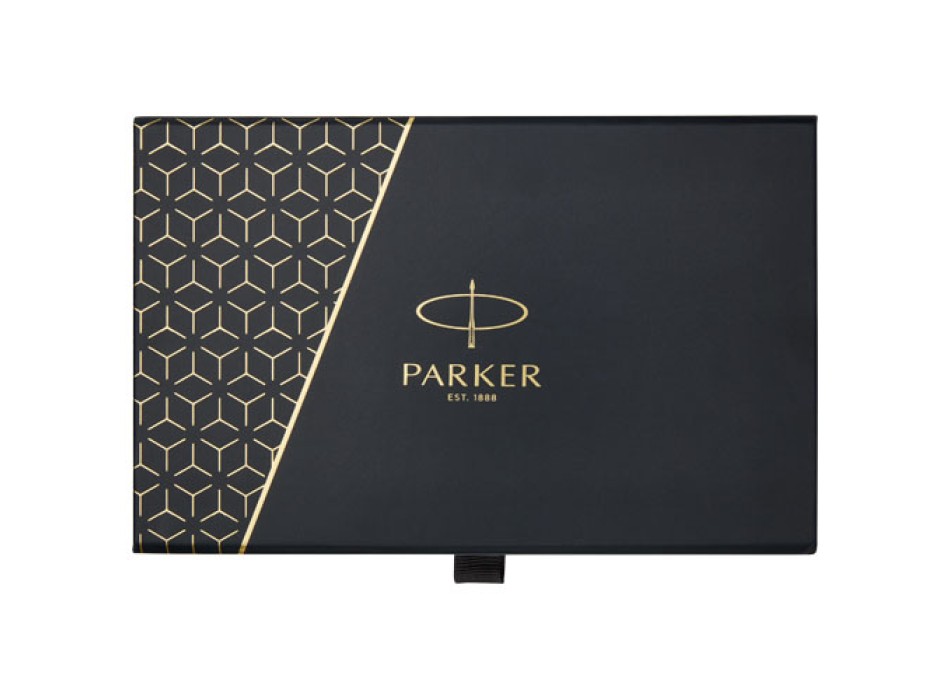 Parker set penna a sfera e penna roller acromatiche in confezione regalo IM (inchiostro nero/blu)