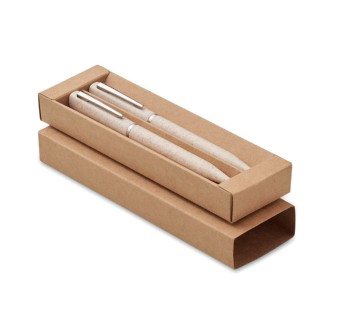 PEAT - Set di penne a rotazione in paglia