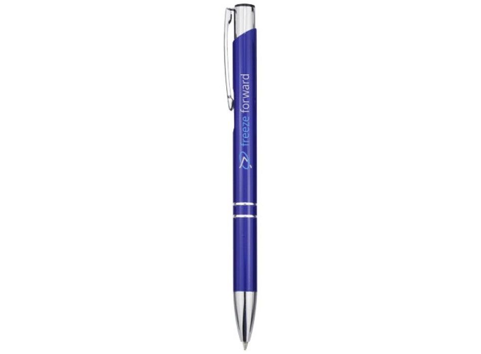 Penna a sfera a scatto Moneta in alluminio (inchiostro blu)