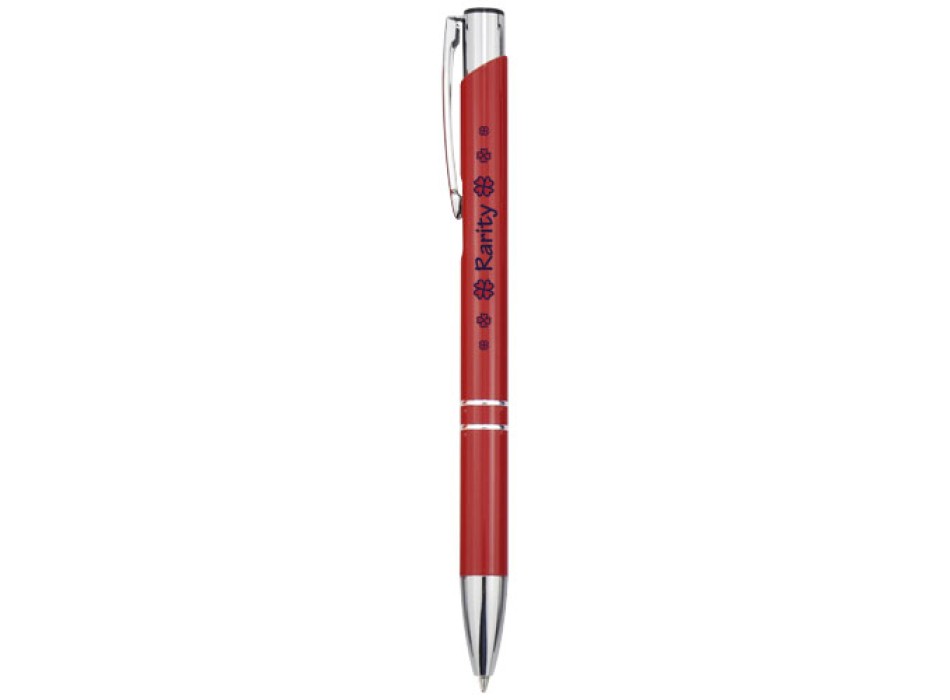 Penna a sfera a scatto Moneta in alluminio (inchiostro blu)
