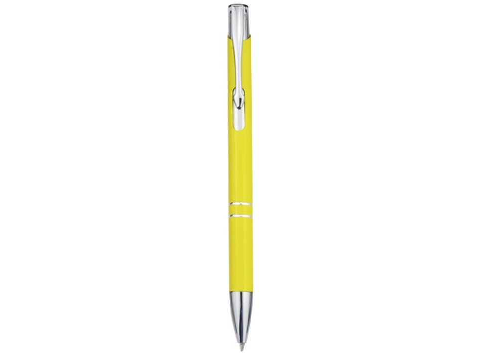Penna a sfera a scatto Moneta in alluminio (inchiostro blu)