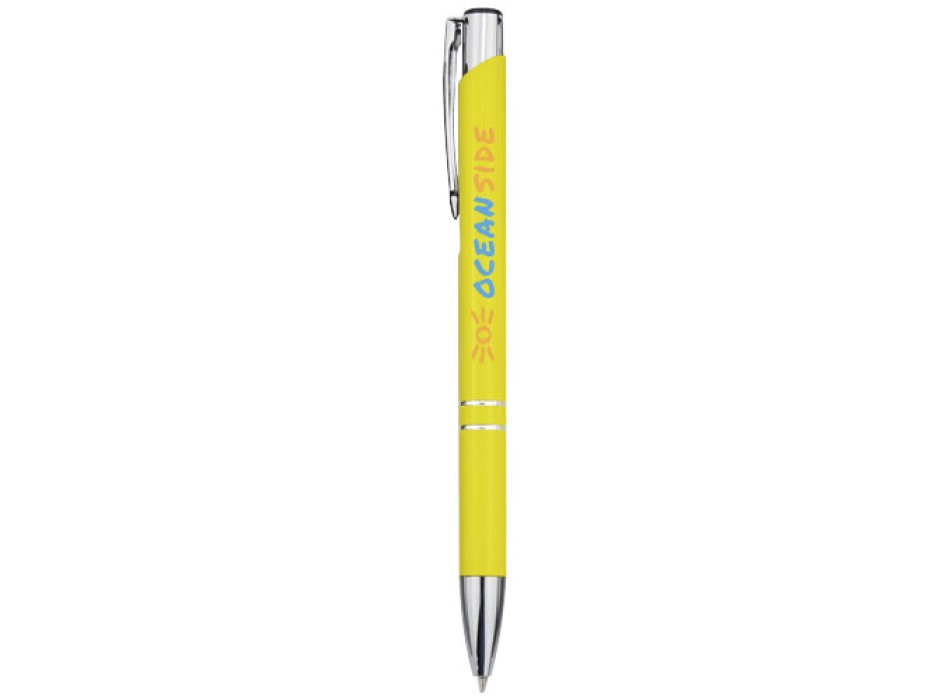 Penna a sfera a scatto Moneta in alluminio (inchiostro blu)