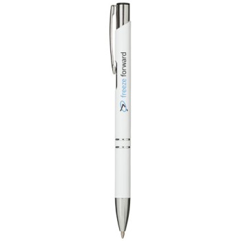 Penna a sfera a scatto Moneta in alluminio (inchiostro blu)
