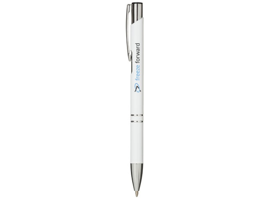 Penna a sfera a scatto Moneta in alluminio (inchiostro blu)