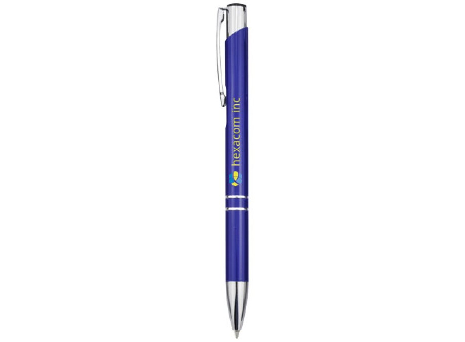 Penna a sfera a scatto Moneta in alluminio (inchiostro nero)