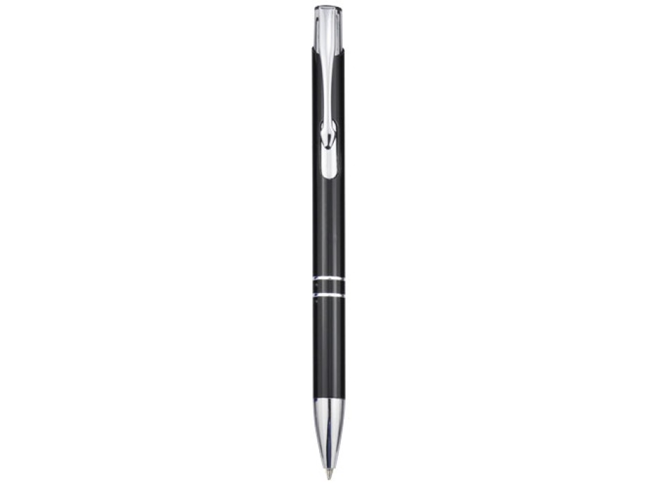 Penna a sfera a scatto Moneta in alluminio (inchiostro nero)