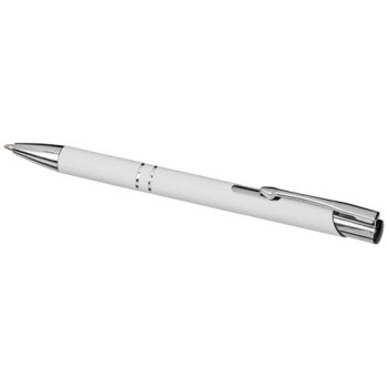 Penna a sfera a scatto Moneta soft touch (inchiostro nero)