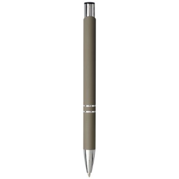 Penna a sfera a scatto Moneta soft touch (inchiostro nero)