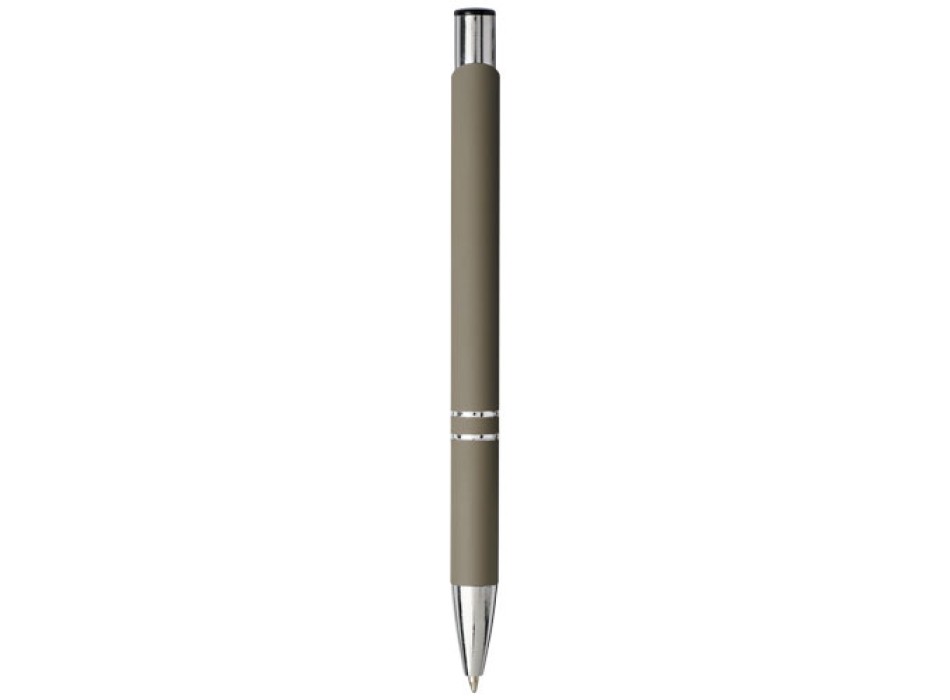 Penna a sfera a scatto Moneta soft touch (inchiostro nero)