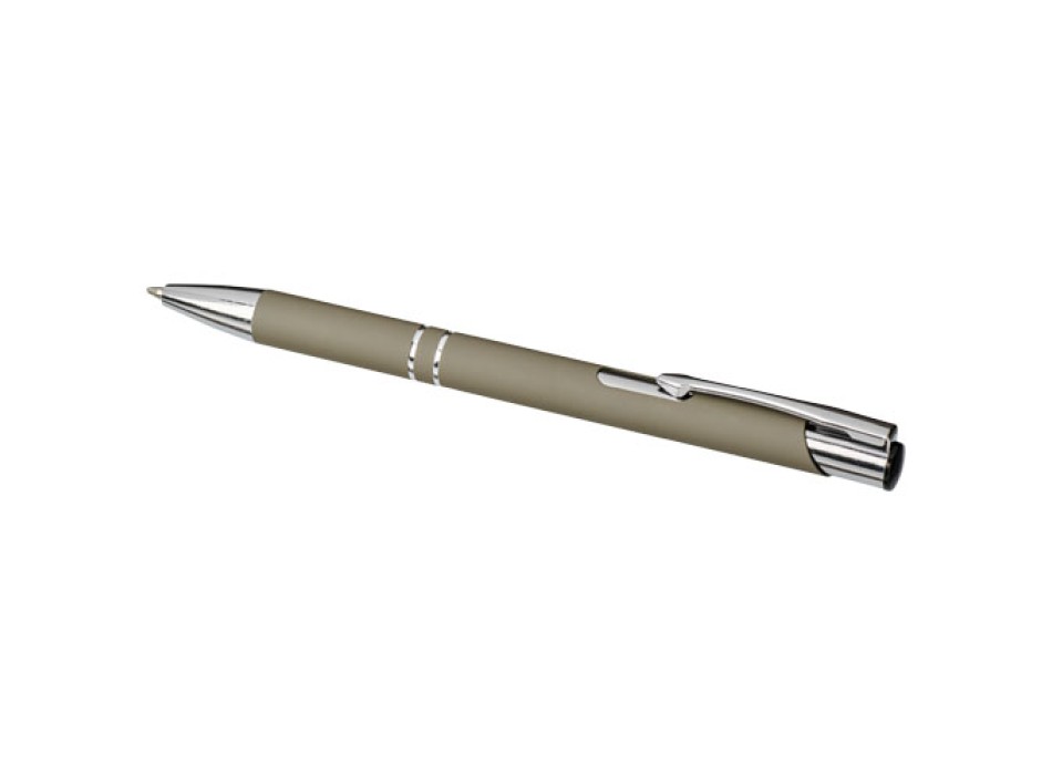 Penna a sfera a scatto Moneta soft touch (inchiostro nero)