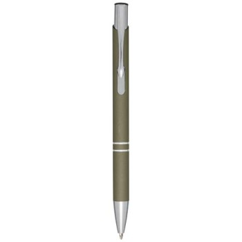 Penna a sfera a scatto Moneta soft touch (inchiostro nero)