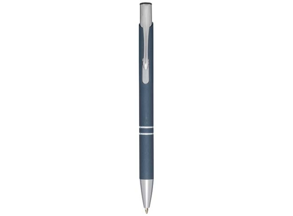 Penna a sfera a scatto Moneta soft touch (inchiostro nero)