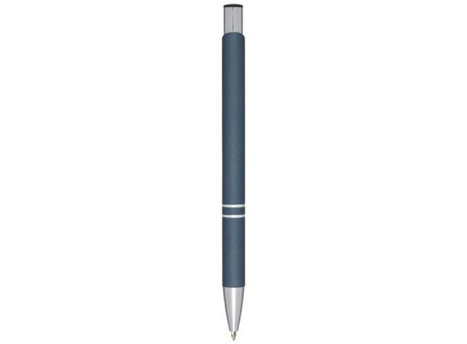 Penna a sfera a scatto Moneta soft touch (inchiostro nero)