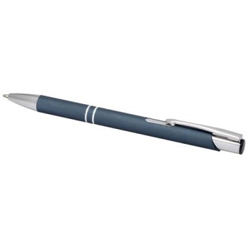 Penna a sfera a scatto Moneta soft touch (inchiostro nero)