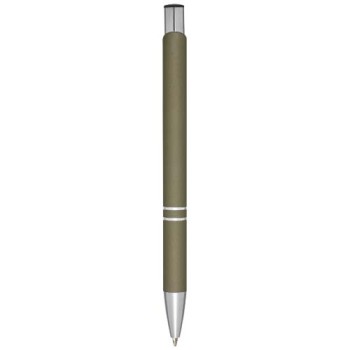 Penna a sfera a scatto Moneta soft touch (inchiostro nero)