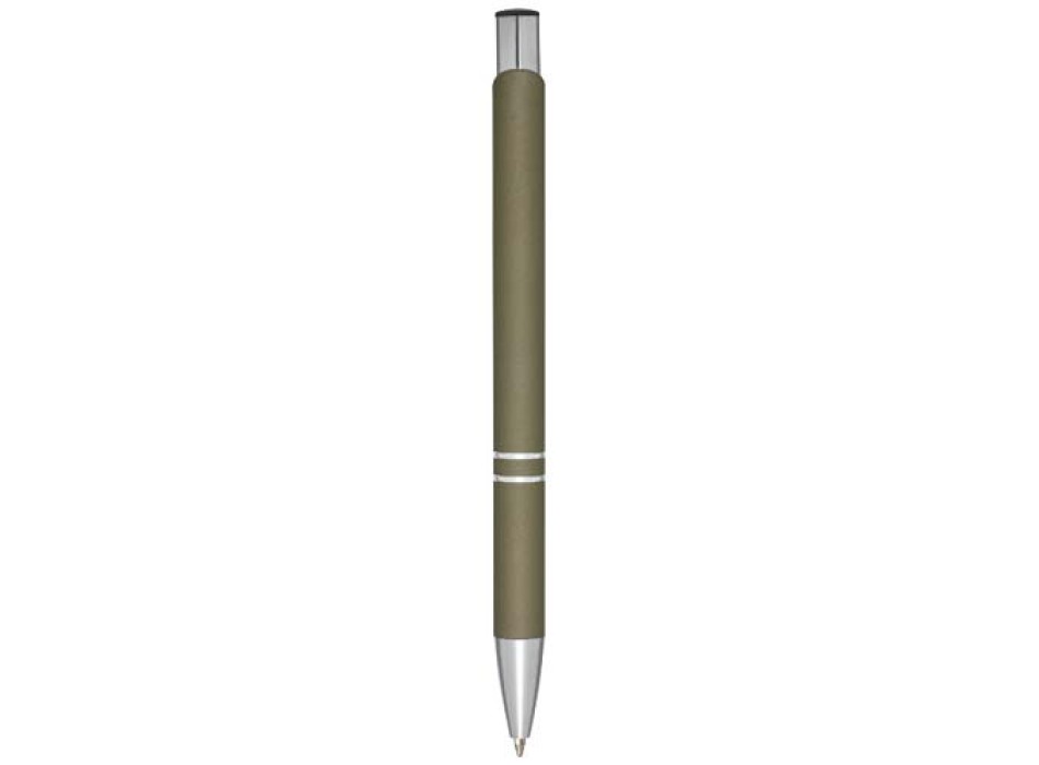 Penna a sfera a scatto Moneta soft touch (inchiostro nero)