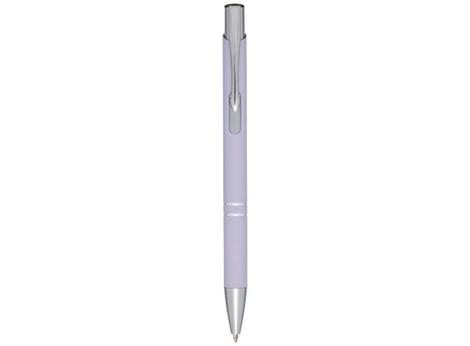 Penna a sfera a scatto Moneta soft touch (inchiostro nero)