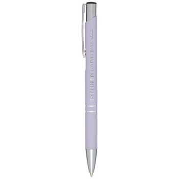 Penna a sfera a scatto Moneta soft touch (inchiostro nero)