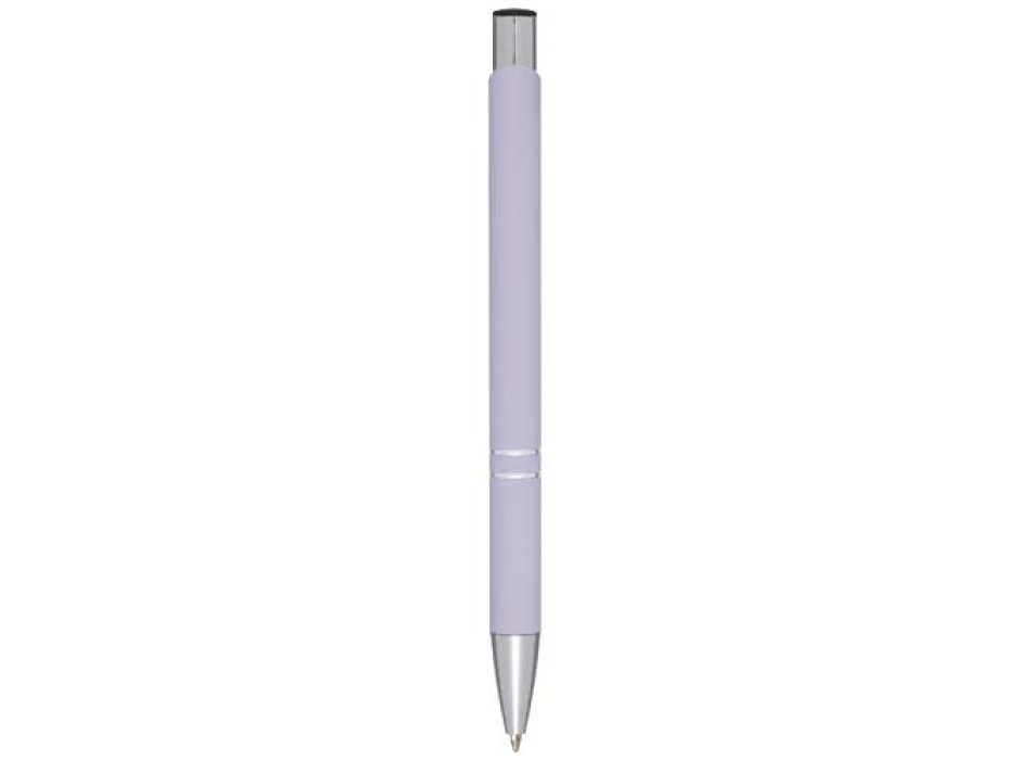 Penna a sfera a scatto Moneta soft touch (inchiostro nero)