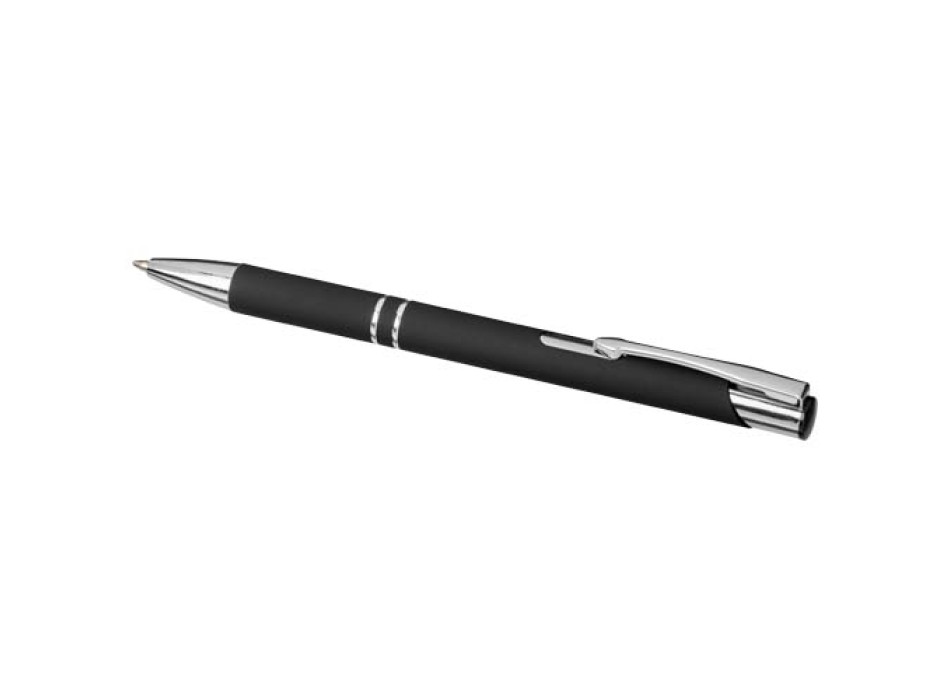 Penna a sfera a scatto Moneta soft touch (inchiostro nero)