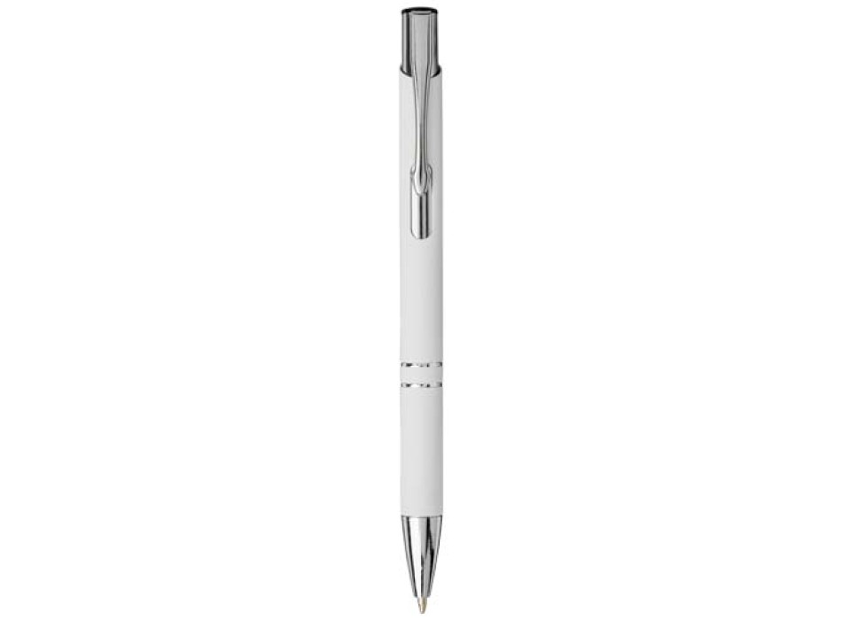 Penna a sfera a scatto Moneta soft touch (inchiostro nero)