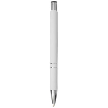 Penna a sfera a scatto Moneta soft touch (inchiostro nero)
