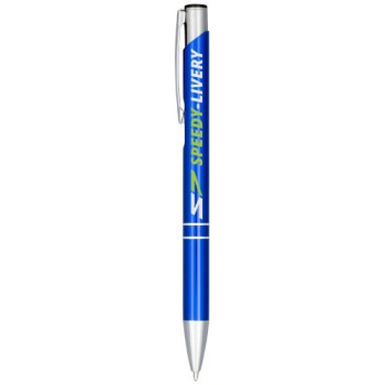 Penna a sfera anodizzata Moneta (inchiostro blu)