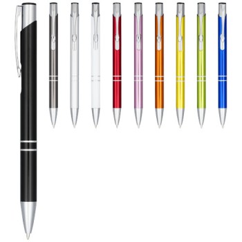 Penna a sfera anodizzata Moneta (inchiostro blu)