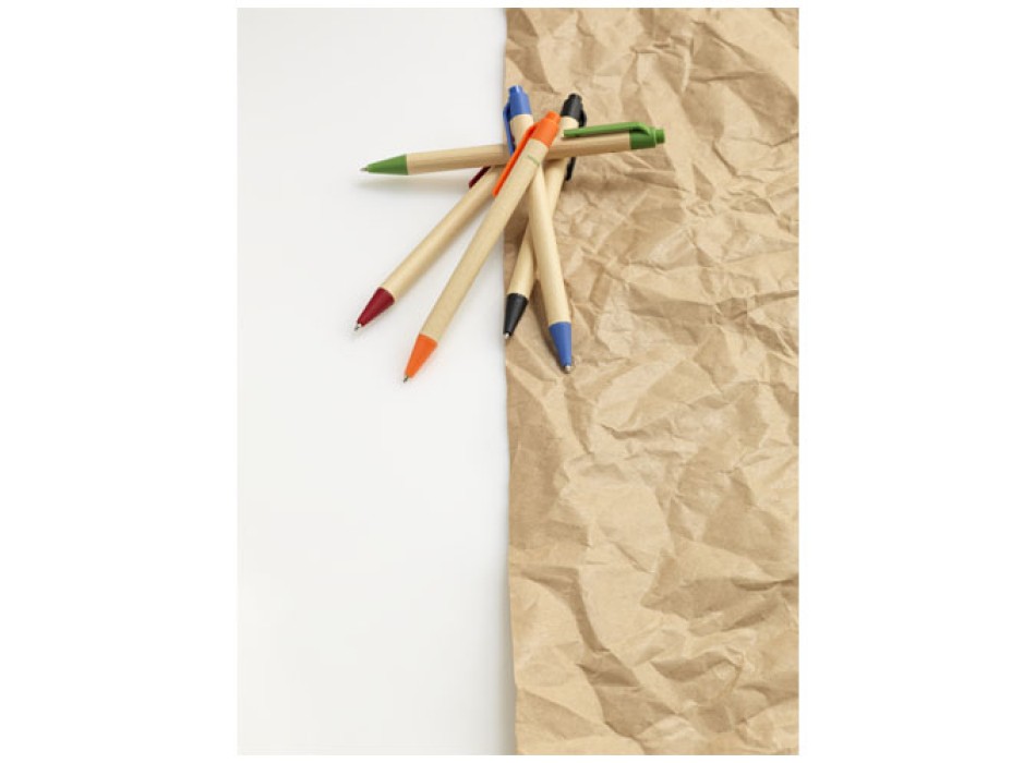 Penna a sfera Berk in cartone riciclato e plastica derivata dal mais (inchiostro nero)