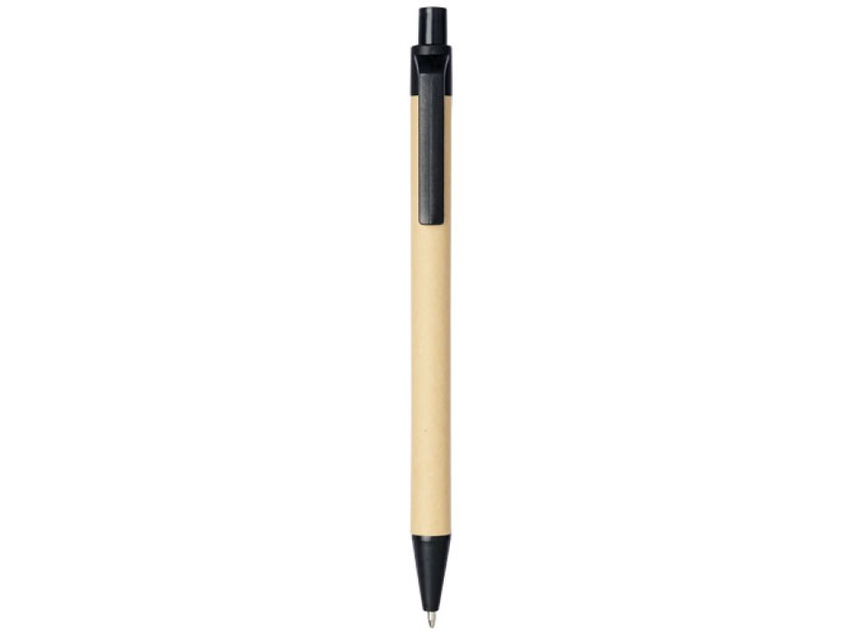 Penna a sfera Berk in cartone riciclato e plastica derivata dal mais (inchiostro nero)