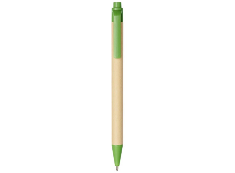 Penna a sfera Berk in cartone riciclato e plastica derivata dal mais (inchiostro nero)