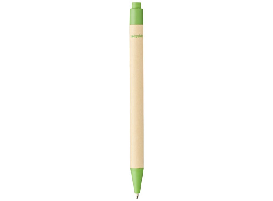 Penna a sfera Berk in cartone riciclato e plastica derivata dal mais (inchiostro nero)