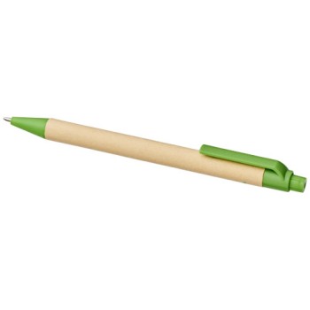 Penna a sfera Berk in cartone riciclato e plastica derivata dal mais (inchiostro nero)